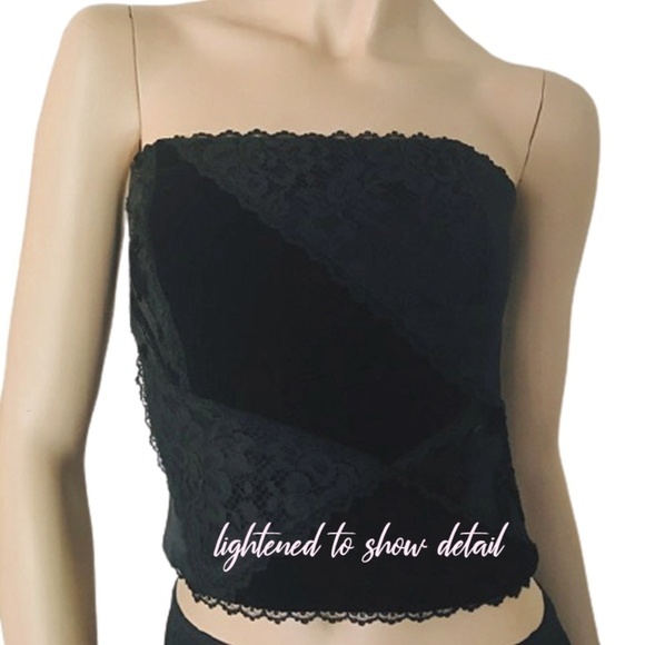 ABS Evening Plush Velvet & Lace Boned Corset Bustier Top Dress Allen Schwarch - Picture 2 of 10